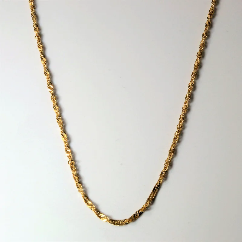 Buy More, Save More On Stunning Jewelry Pieces 14k Yellow Gold Singapore Chain | 20" |