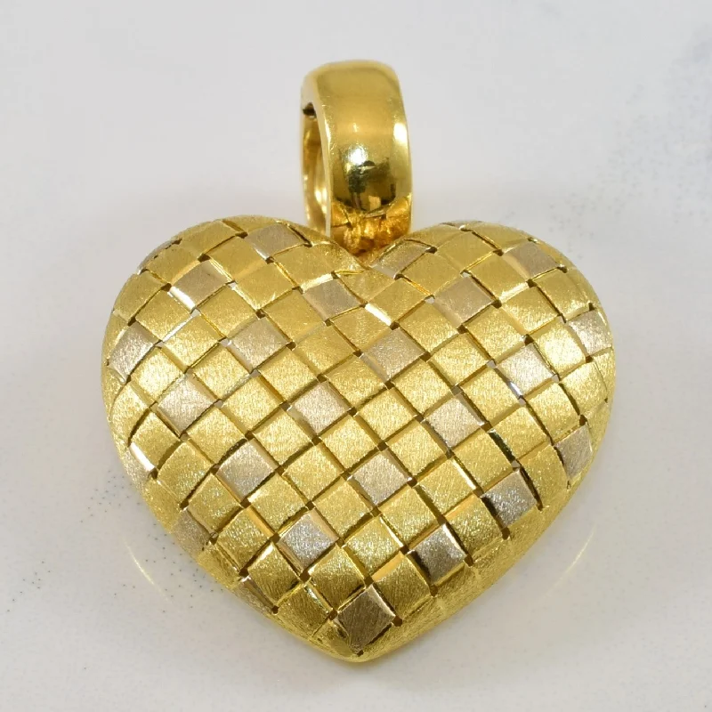 Luxury Jewelry Without The Luxury Price Tag 'Birks' Woven Yellow Gold Heart Pendant |