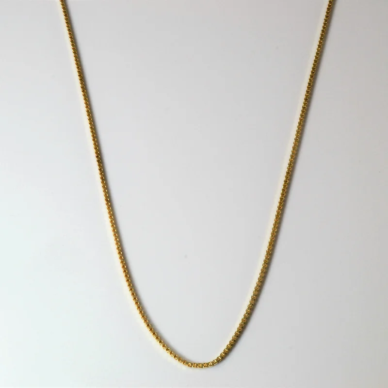 Best Jewelry Deals – Premium Quality At Exclusive Discounts 18k Yellow Gold Box Chain | 24" |