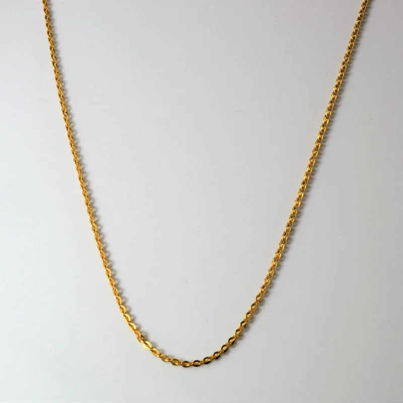 Special Sale On Handcrafted Jewelry – Shop Today 18k Yellow Gold Cable Chain | 16" |