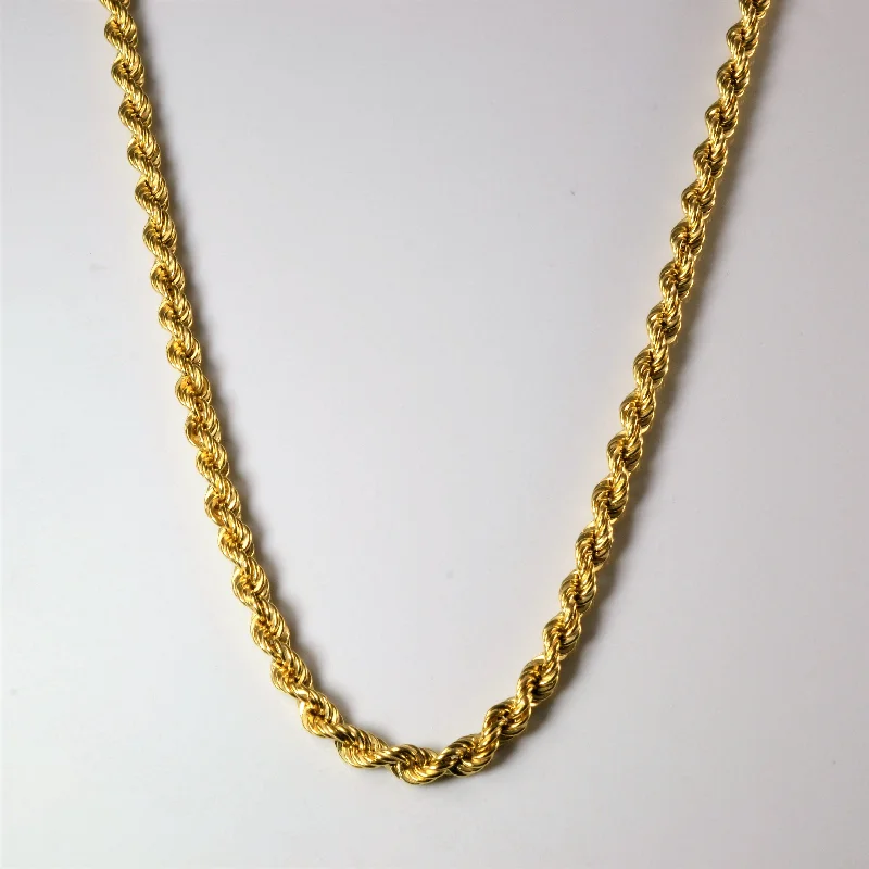 Affordable Luxury Jewelry – Style At A Great Price 18k Yellow Gold Rope Chain | 28"|