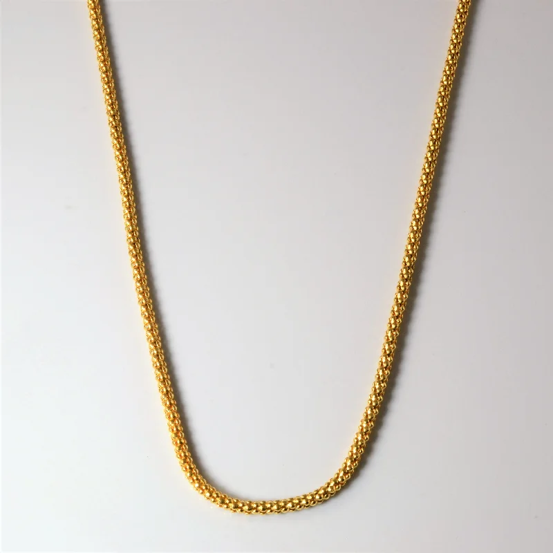 Exclusive Jewelry Offers – Shine For Less 22k Yellow Gold Popcorn Chain | 20" |