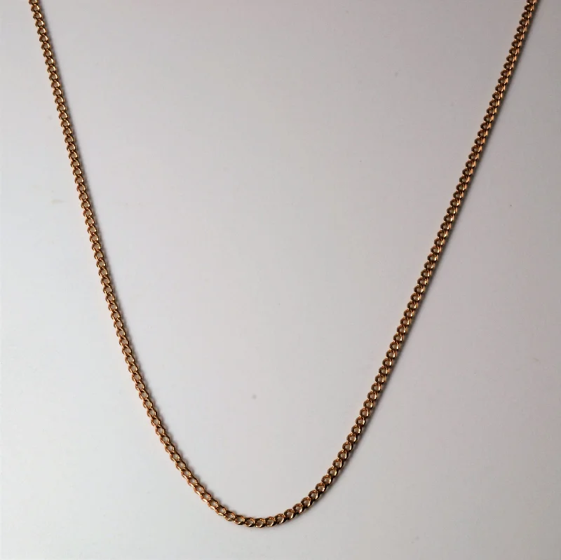 Dainty Floral Jewelry For Feminine Elegance 8k Rose Gold Cable Chain | 17" |