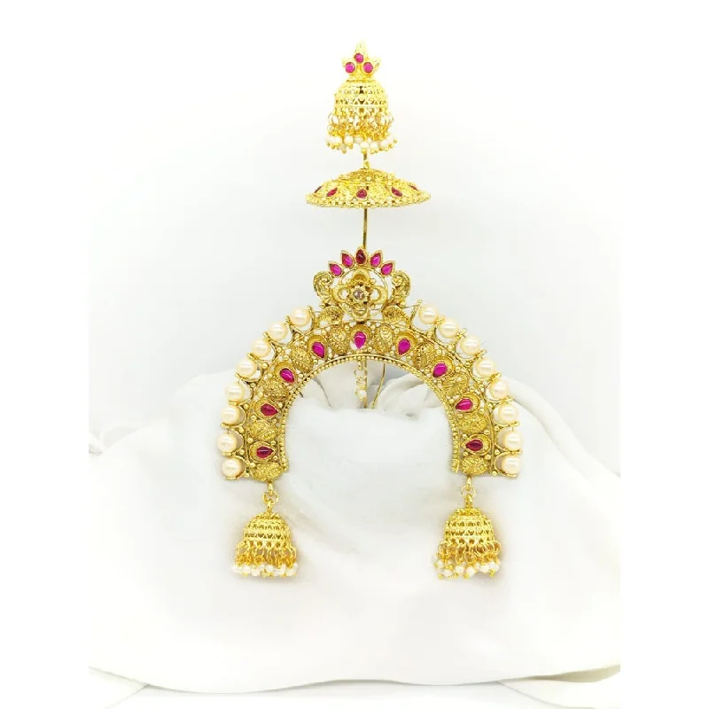 Breathtaking Jewelry, Breathtaking Prices Akruti Collection Gold Plated Kundan Hair Brooch