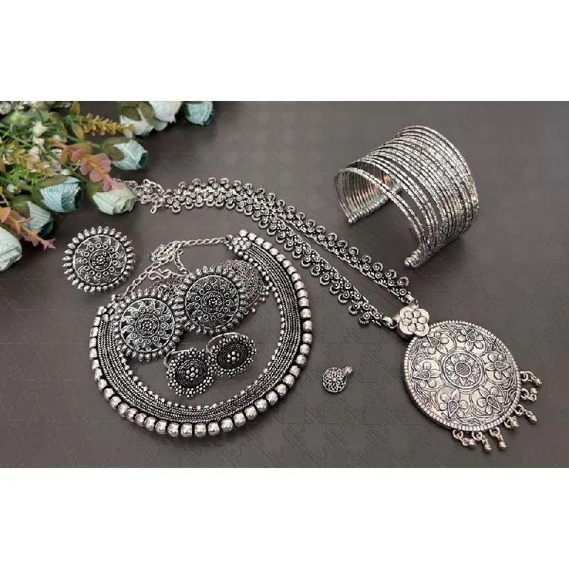 Limited-Stock Jewelry Sale – Once It's Gone, It's Gone Akruti Collection Oxidised Plated Combo Set