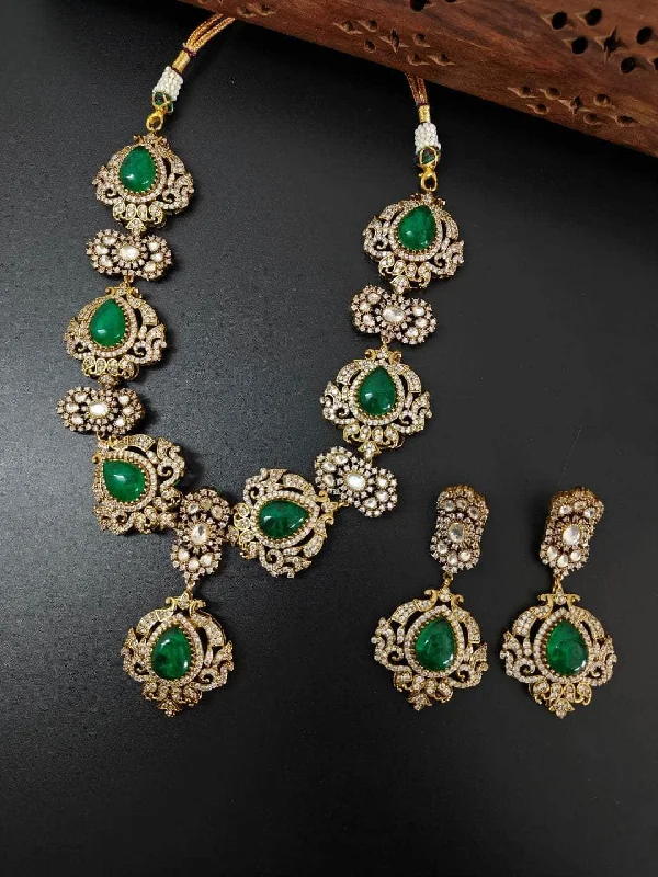 High-End Sparkle, Low-End Prices – Jewelry Sale Live Enchanting Victorian Finish Ad Necklace Set