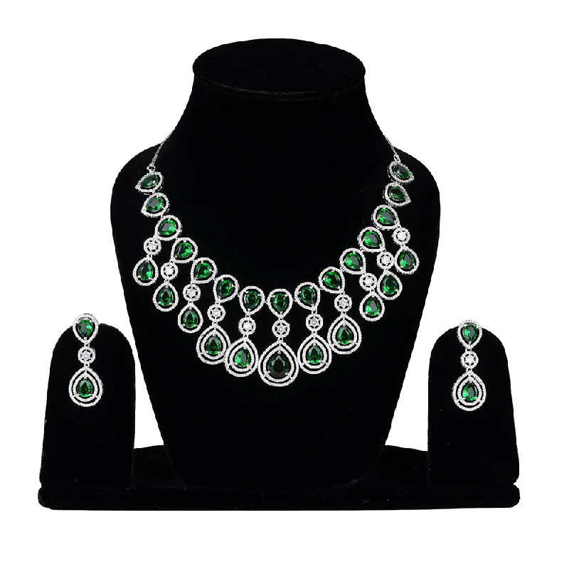 Chic And Stylish Jewelry At Discounted Prices Exotica Collection American Diamond CZ Necklace Set