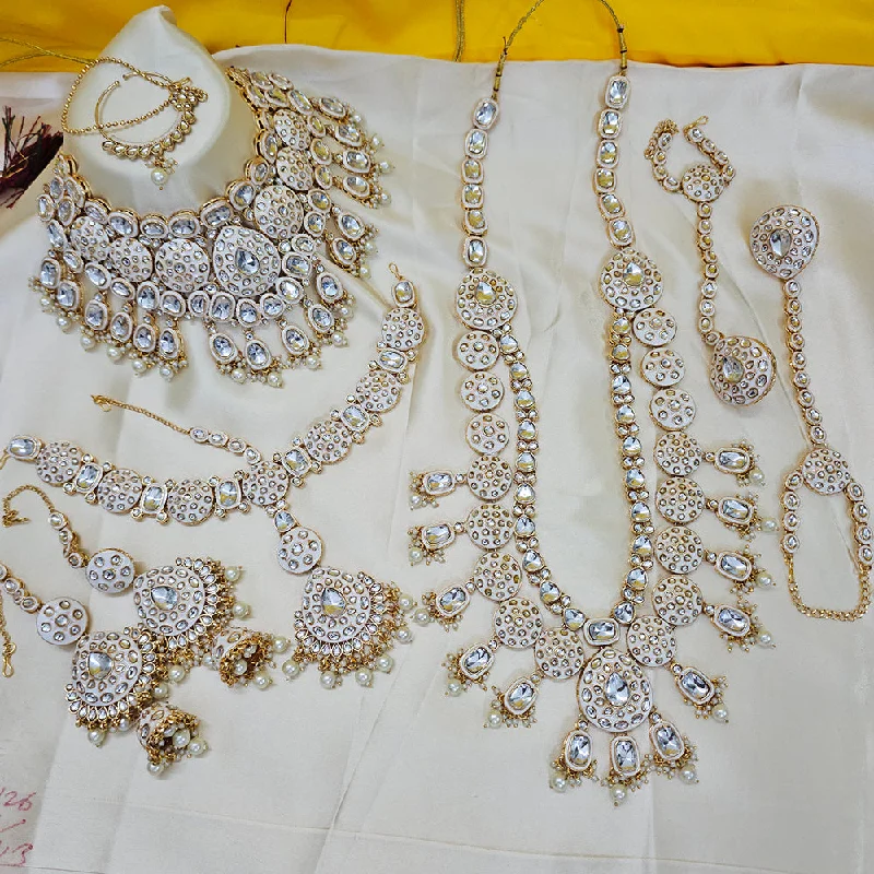 Premium Jewelry Now Available At Special Discounts Gehana Mahal Gold Plated Kundan Stone And Meenakari Bridal Set