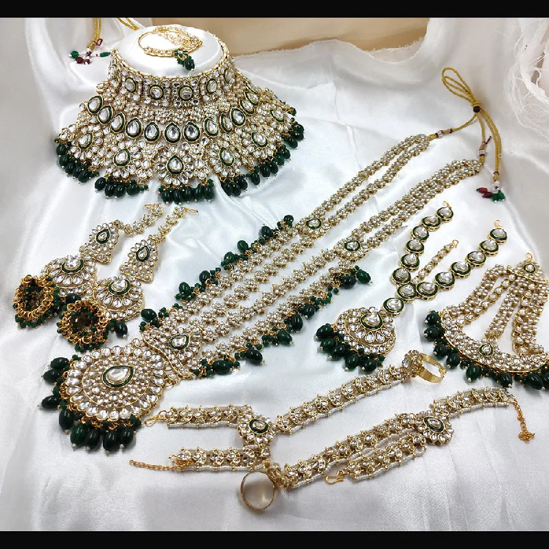 Trending Jewelry Now Available At Exclusive Prices Gehana Mahal Gold Plated Kundan Stone And Pearls Bridal Set