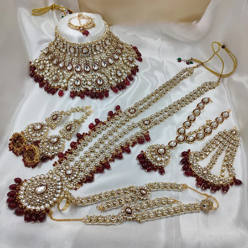 Unmissable Discounts On Timeless Jewelry Pieces Gehana Mahal Gold Plated Kundan Stone And Pearls Bridal Set