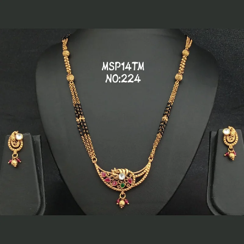 Personalized Engraved Jewelry For Meaningful Gifts Kala Creation Gold Plated Mangalsutra Set