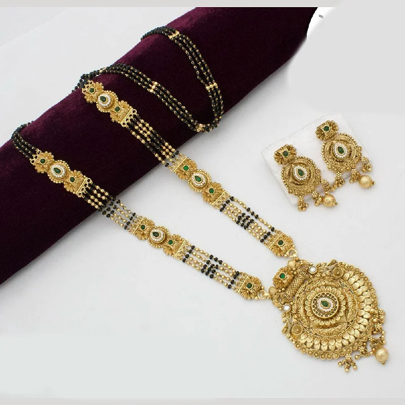 Don't Miss These Dazzling Jewelry Discounts Kavita Art Gold Plated Kundan Stone Manglasutra