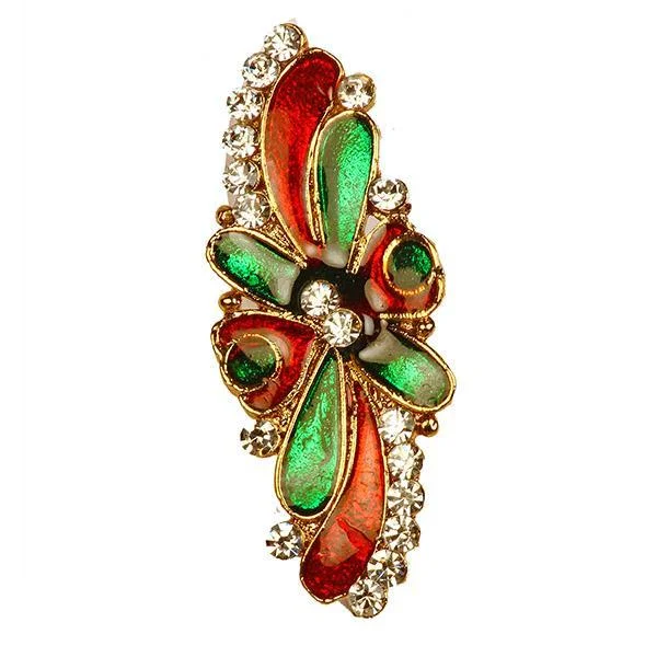 Holiday Jewelry Sale – Perfect Gifts At The Best Prices Kriaa Meenakari  Austrian Stone Stone Maroon & Green Saree Pin Brooch - 1500216