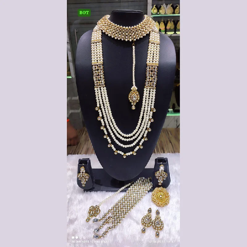 Bestselling Jewelry At Special Promotional Rates Lucentarts Jewellery Gold Plated Double Necklace Set