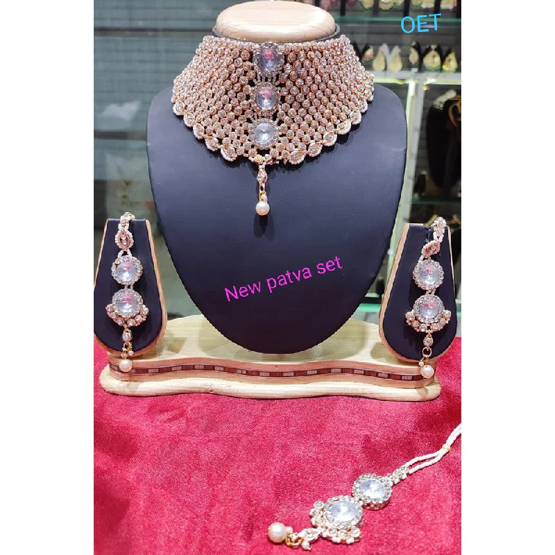 Shine In Style – Shop Jewelry Discounts Today Lucentarts Jewellery Rose Gold Plated Necklace Set