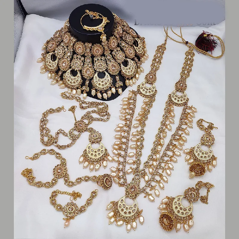 Gorgeous Jewelry, Limited-Time Savings Lucentarts Jewellery Gold Plated Crystal Stone And Meenakari Beads Bridal Set