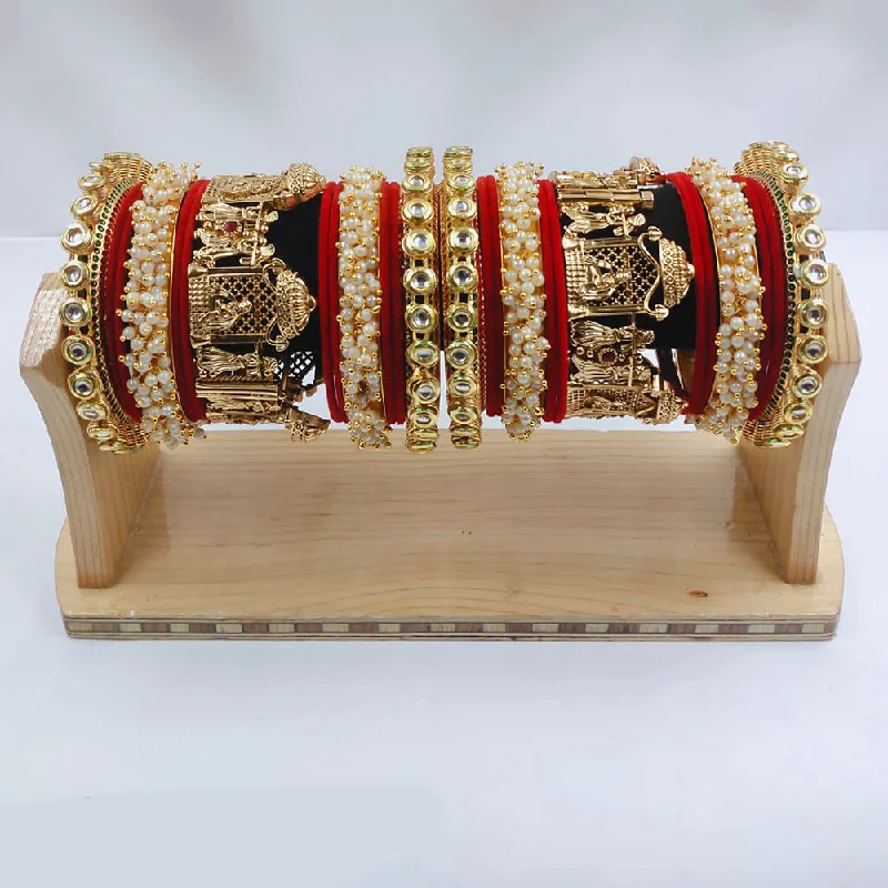 Holiday Jewelry Sale – Perfect Gifts At Great Prices Lucentarts Jewellery Gold Plated Kundan And Pearl  Bridal Bangles Set