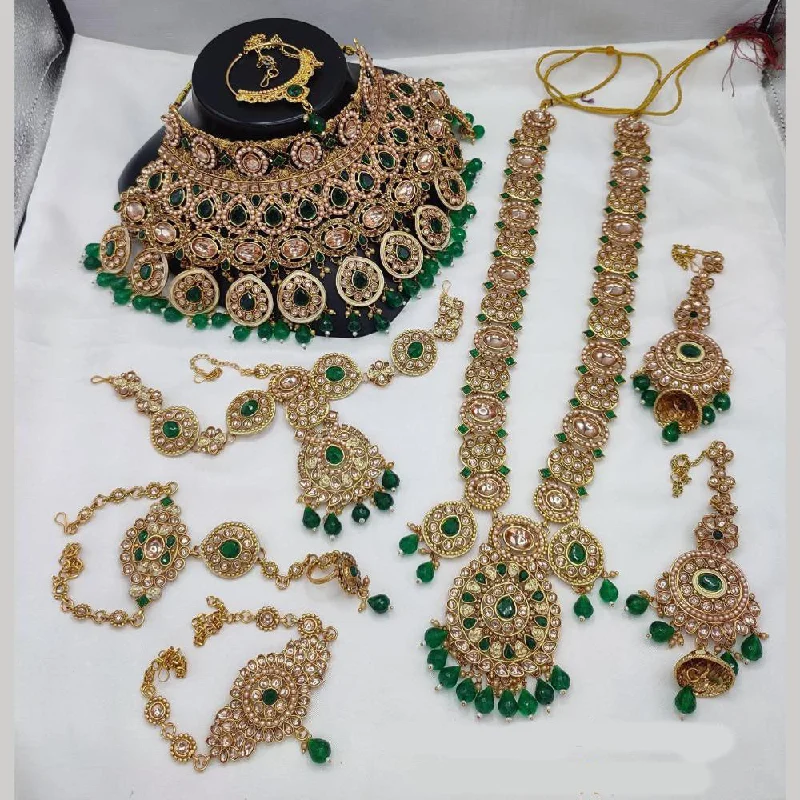 The Ultimate Jewelry Sale – Shop Premium Styles Lucentarts Jewellery Gold Plated Kundan Stone And Beads Bridal Set