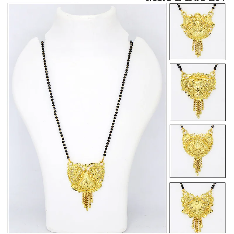 Modern Statement Jewelry For Bold Styling Mahavir Gold Plated Mangalsutra