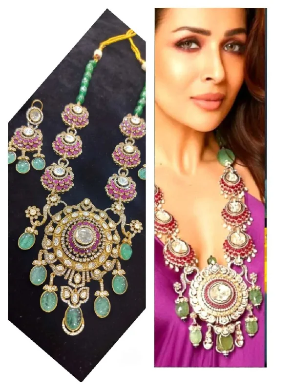 Limited-Time Jewelry Sale – Elegant Styles At Less Malaika Arora Inspired Pachi Kundan Victorian Necklace