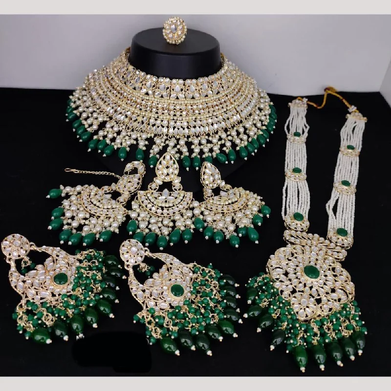 Exclusive Jewelry Sale – Limited-Time Discounts Manisha Jewellery Gold Plated Kundan Stone And Beads Bridal Set