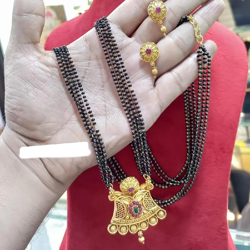 Affordable Glamour – Must-Have Jewelry At Special Rates Manisha Jewellery Gold Plated Pota Stone Manglasutra