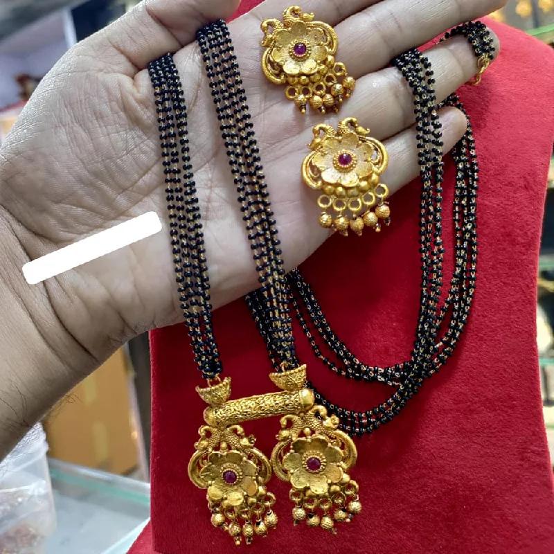 Customized Silver Jewelry For Unique Style Manisha Jewellery Gold Plated Pota Stone Manglasutra