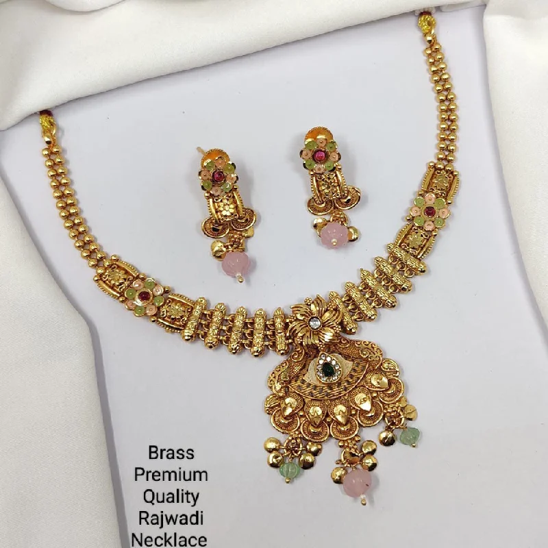 Get The Best Deals On Timeless Jewelry Pieces Manisha Jewellery Gold Plated Pota Stone Necklace Set