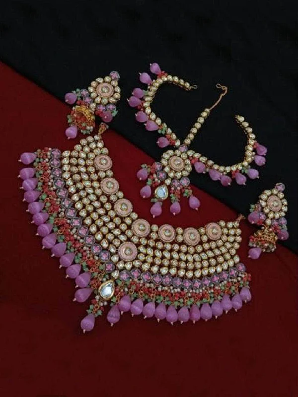 Personalized Jewelry Sale – Meaningful Gifts At Great Prices Meena Kundan Bridal Set With Mathapatti