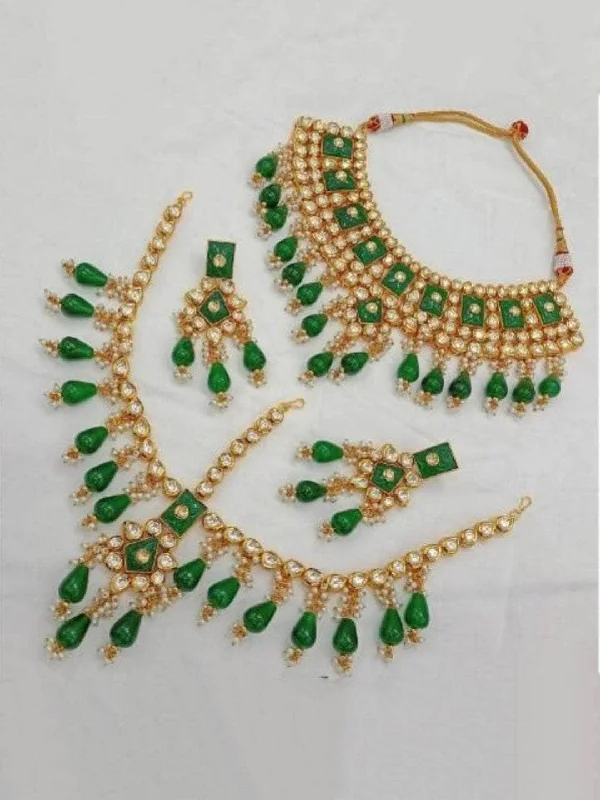 Luxury Jewelry Sale – Elegant Styles At Unbeatable Prices Meena Kundan Set With Mathapatti