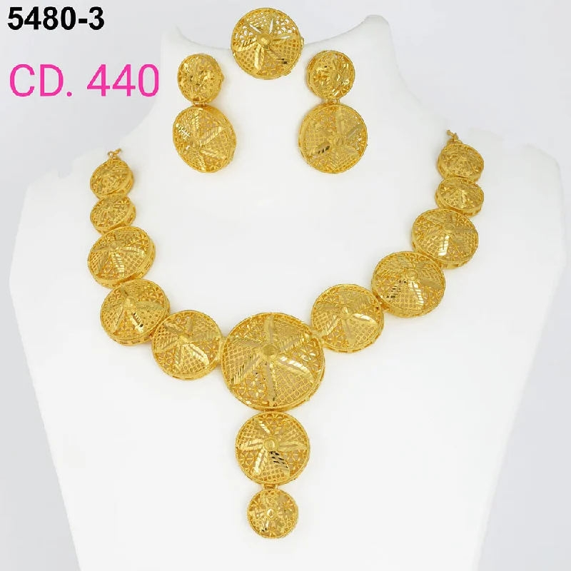 Shine Bright With Our Special Jewelry Promotions MR Jewellery Forming Gold Plated Necklace Set