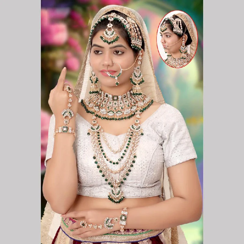 Exclusive Jewelry Sale Event – Shop Now Neetu Art Gold Plated Austrian Stone Bridal Set