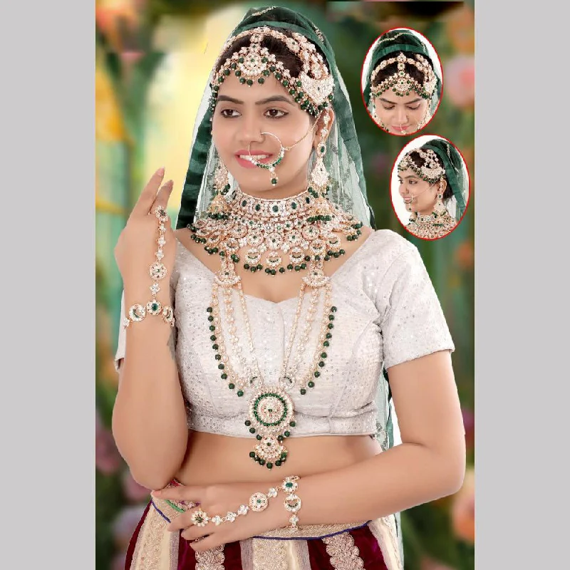 Breathtaking Jewelry, Breathtaking Prices Neetu Art Gold Plated Austrian Stone Bridal Set