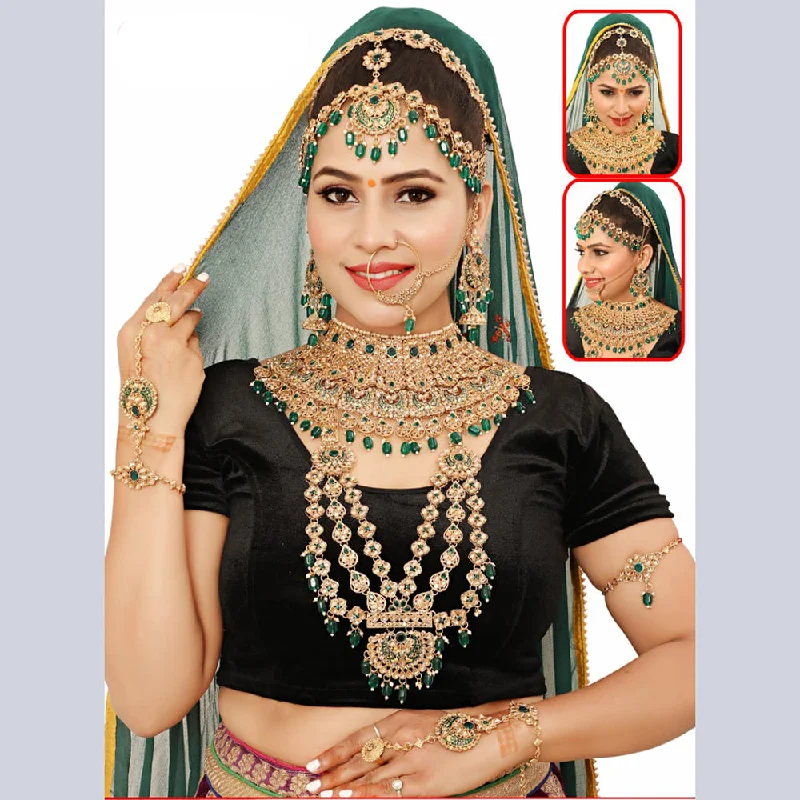 The Perfect Accessory For Less – Jewelry Sale Live Neetu Art Gold Plated Kundan Stone Bridal Necklace Set