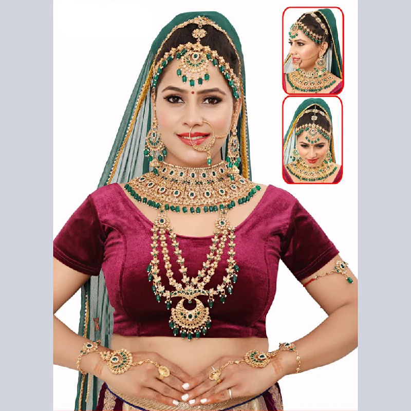 The Biggest Jewelry Sale Of The Year Is Here Neetu Art Gold Plated Kundan Stone Bridal Necklace Set