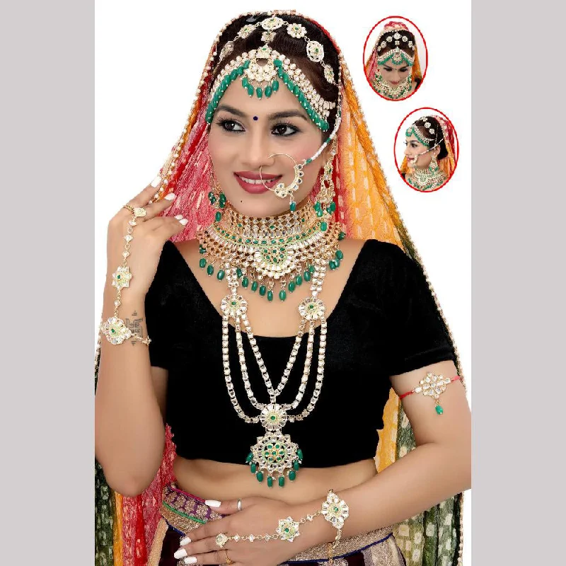 Stunning Jewelry At A Fraction Of The Price Neetu Art Gold Plated Kundan Stone Bridal Necklace Set