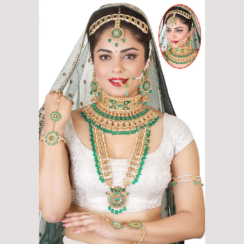 Trending Jewelry Styles Now At Limited-Time Discounts Neetu Art Gold Plated Kundan Stone Bridal Necklace Set