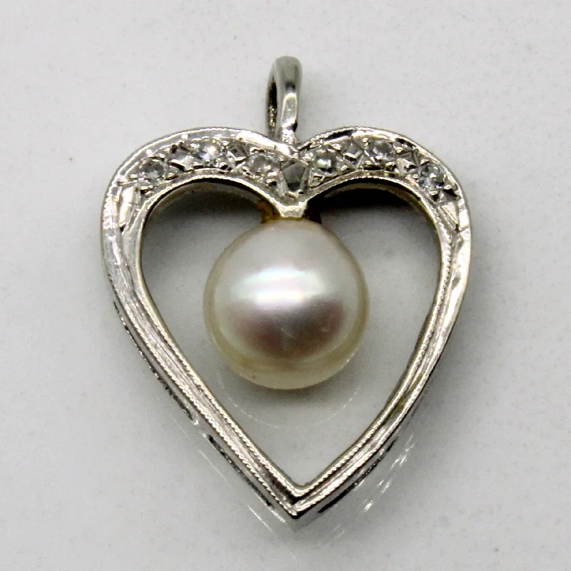 Limited-Time Jewelry Sale – Don't Miss These Deals Pearl & Diamond Heart Pendant | 0.04ctw |