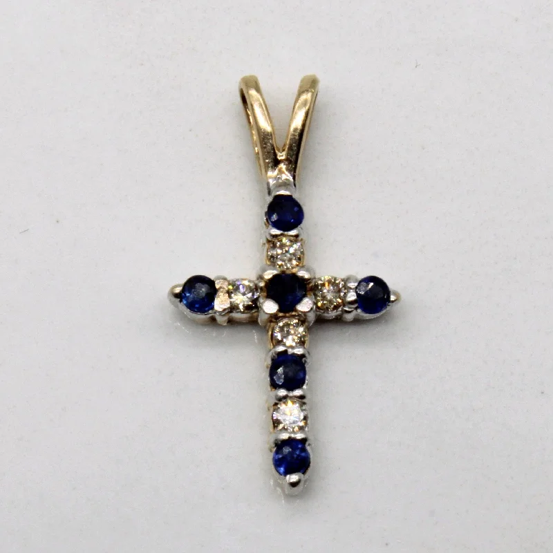 Dazzling Deals On Necklaces, Bracelets, And More Sapphire & Diamond Cross Pendant | 0.09ctw, 0.06ctw |