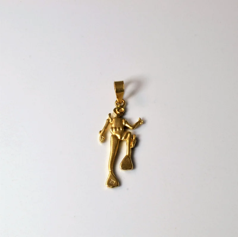 Bestselling Jewelry Now On Sale – Elevate Your Look Yellow Gold Scuba Diver Pendant |