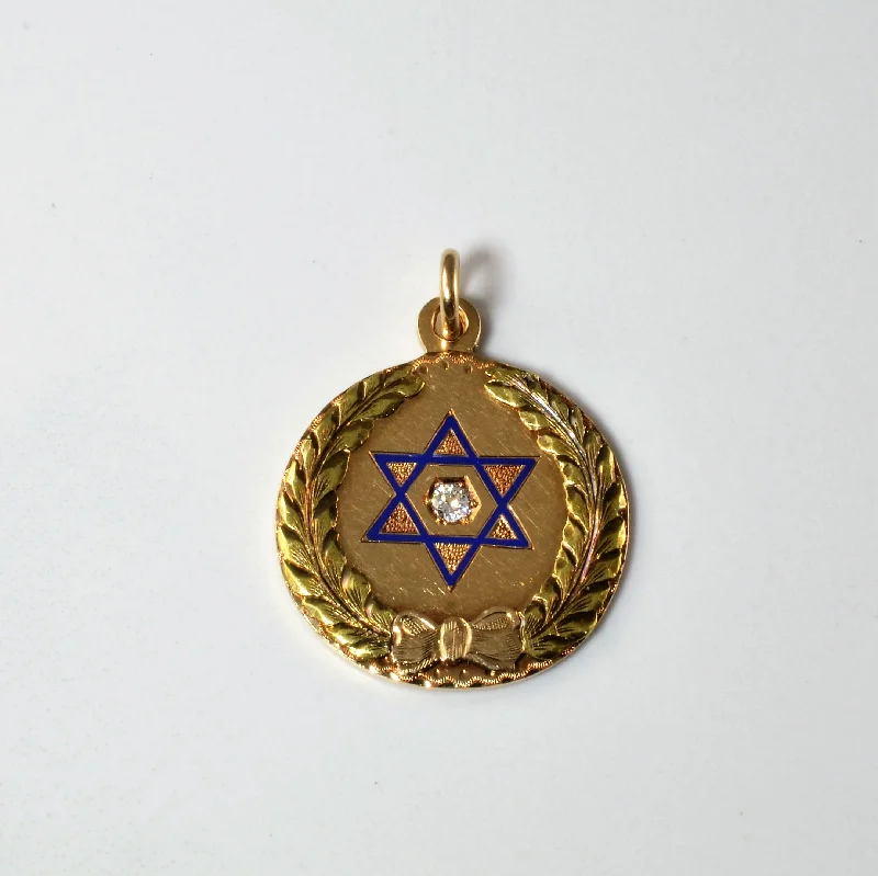 Sparkle For Less – Shop Our Limited-Time Jewelry Deals Vintage Star of David Diamond Medal Pendant | 0.10ct |