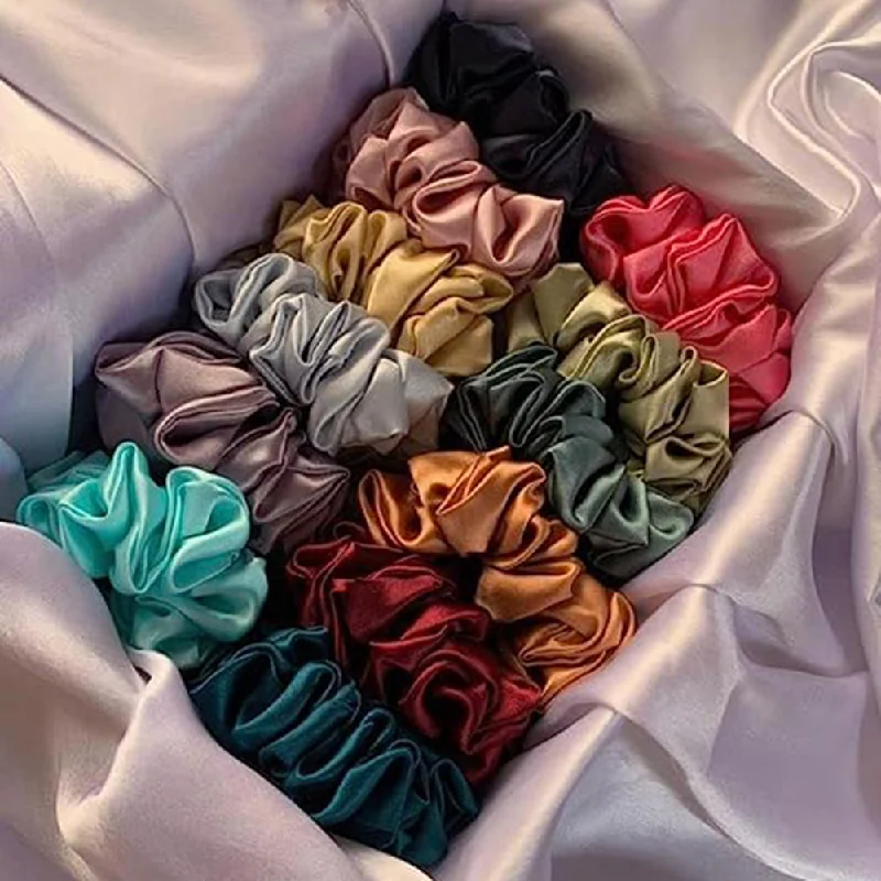 Limited-Time Jewelry Sale – Don't Miss Out On Dazzling Discounts Subhag Alankar MultiColor Trendy combo set of 12 scrunchies in different colors