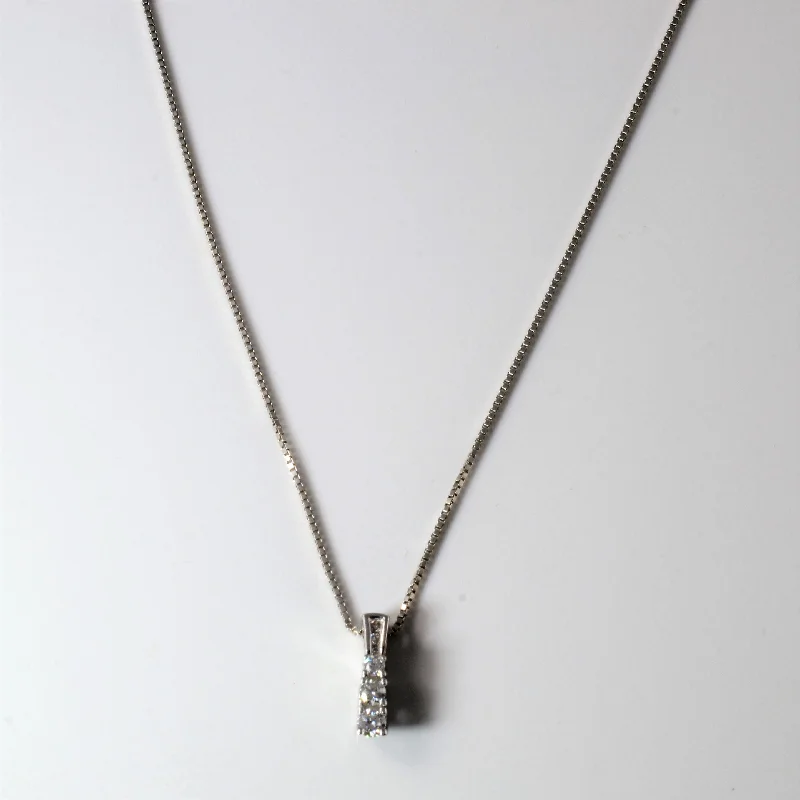 The Perfect Jewelry Piece At The Perfect Price Three Stone Diamond Necklace | 0.25ctw | 18" |