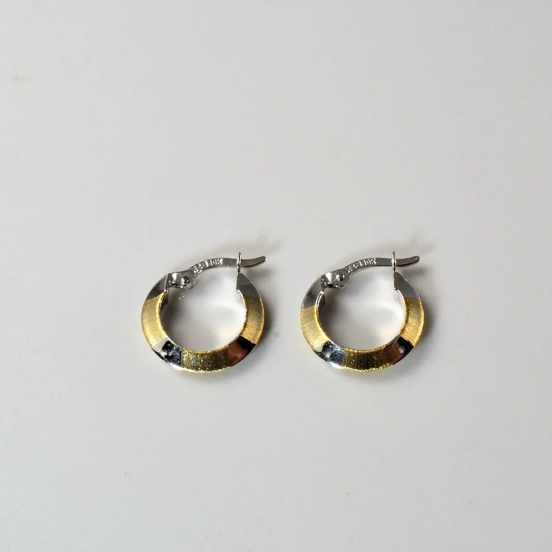 Celebrate With Sparkle – Jewelry Sale Now Live Two Tone Gold Huggie Earrings