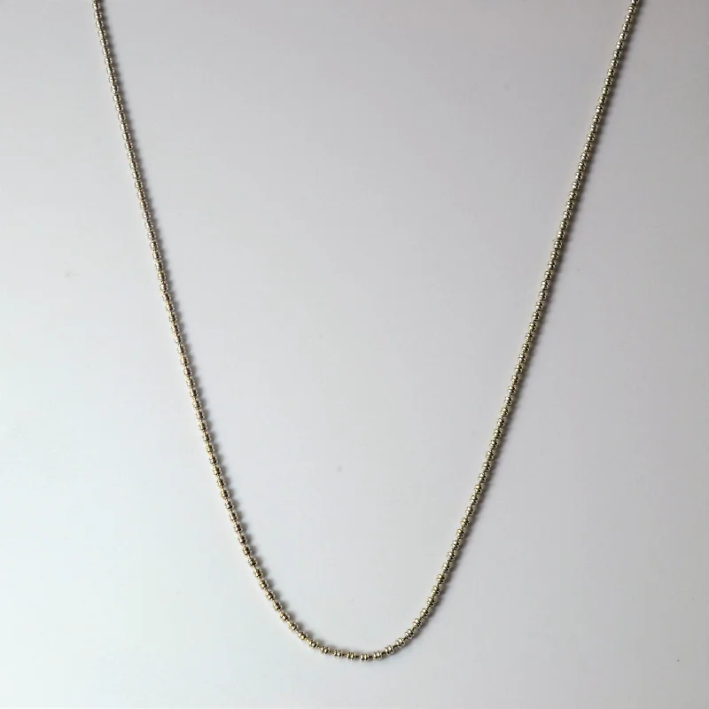 Grab Your Favorite Jewelry At The Lowest Prices 18k White Gold Bead Chain | 17" |