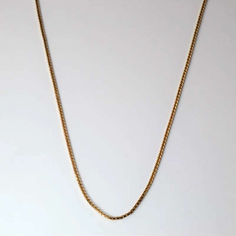 Elegant Designs, Unbeatable Discounts – Shop Jewelry Now Yellow Gold Box Chain | 19"|