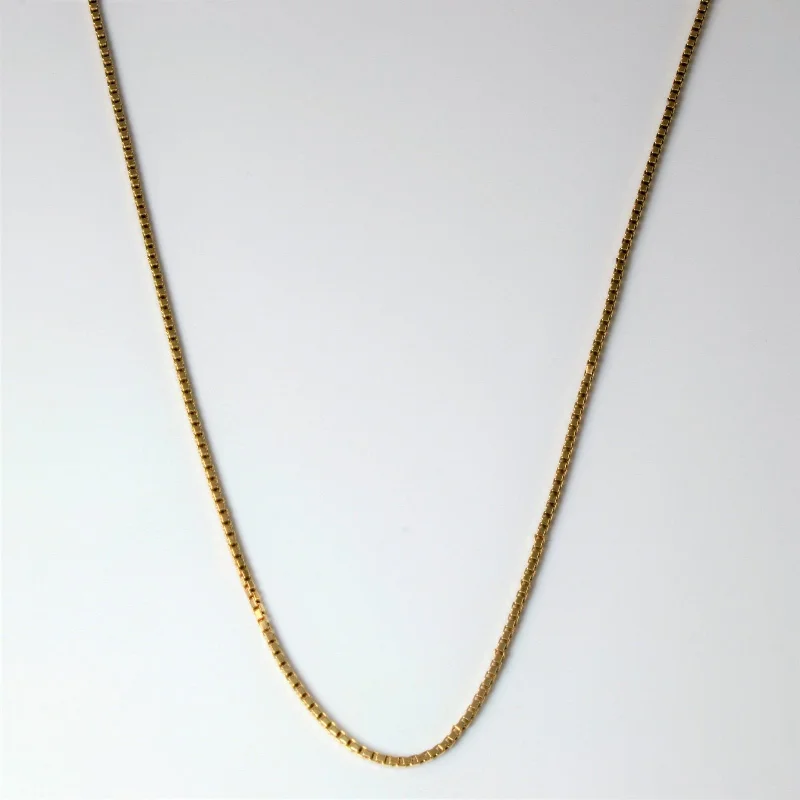 Exclusive Jewelry Sale – Limited-Time Discounts 10k Yellow Gold Box Chain | 24" |