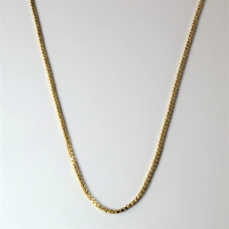 Unmissable Deals On Handmade Jewelry Collections 10k Yellow Gold Box Chain | 22" |