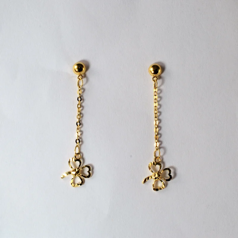 Classic And Modern Jewelry Styles On Sale Yellow Gold Chain Dangle Earrings