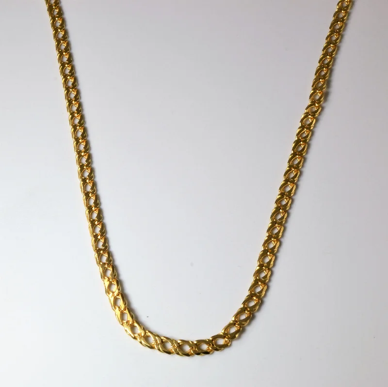 Limited Stock On Premium Jewelry At Low Prices 18k Yellow Gold Parallel Curb Link Chain | 19" |